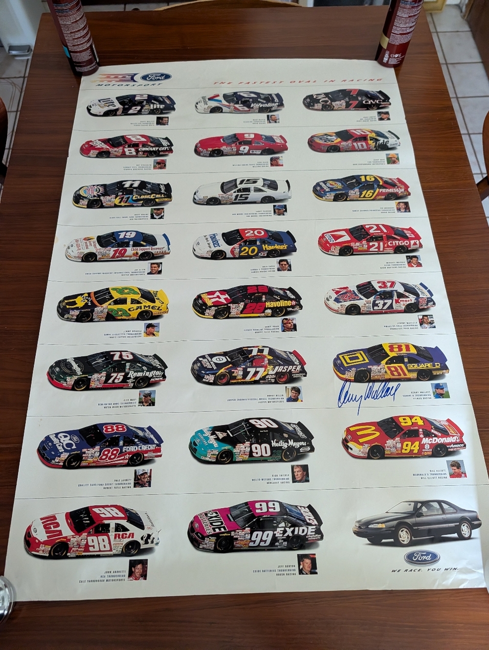 Ford Motorsport The Fastest Oval in Racing Posters 24x36" Ford Racing Signed